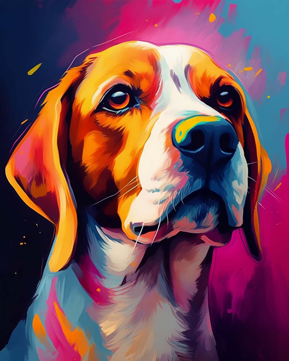 Beagle Porträt Diamond Painting
