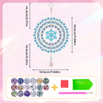 Beidseitig Diamond Painting Sonnenfänger Kristalle Hängedekoration - Blaue Schneeflocke