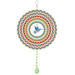 Beidseitig Diamond Painting Sonnenfänger Kristalle Hängedekoration - Blauer Kolibri