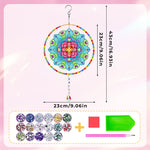 Beidseitig Diamond Painting Sonnenfänger Kristalle Hängedekoration - Farbenfrohes Mandala