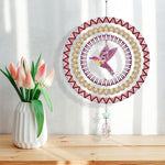 Beidseitig Diamond Painting Sonnenfänger Kristalle Hängedekoration - Fliegender Kolibri