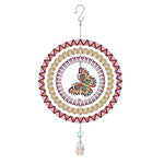 Beidseitig Diamond Painting Sonnenfänger Kristalle Hängedekoration - Fliegender Schmetterling