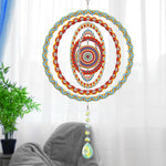 Beidseitig Diamond Painting Sonnenfänger Kristalle Hängedekoration - Prächtiges Mandala