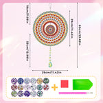Beidseitig Diamond Painting Sonnenfänger Kristalle Hängedekoration - Prächtiges Mandala