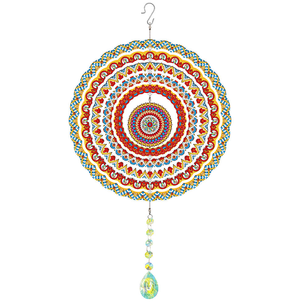 Beidseitig Diamond Painting Sonnenfänger Kristalle Hängedekoration - Prächtiges Mandala