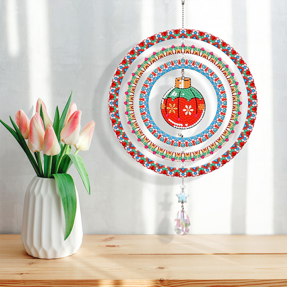 Beidseitig Diamond Painting Sonnenfänger Kristalle Hängedekoration - Weihnachtskugel