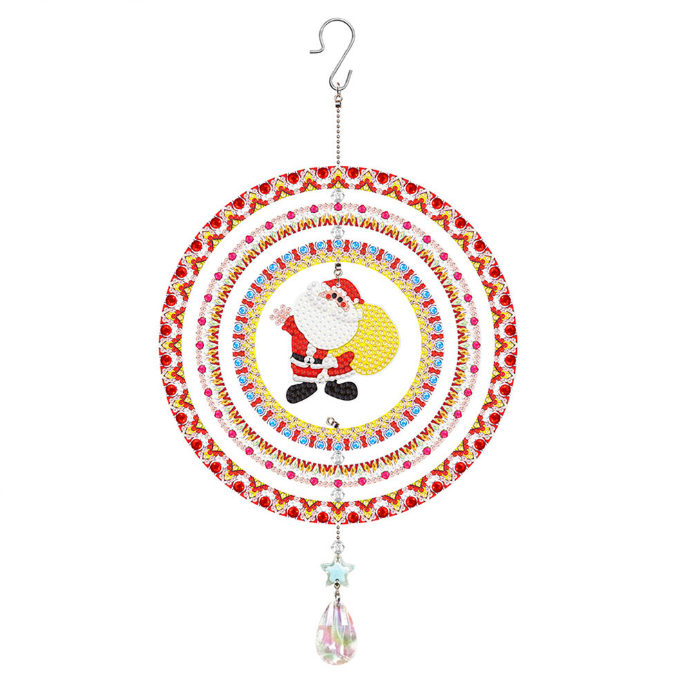 Beidseitig Diamond Painting Sonnenfänger Kristalle Hängedekoration - Weihnachtsmann