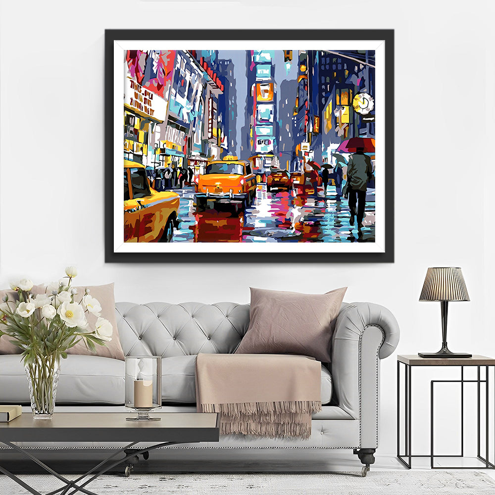 Belebte Stadtnacht Diamond Painting