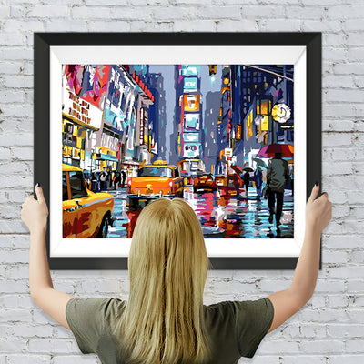 Belebte Stadtnacht Diamond Painting