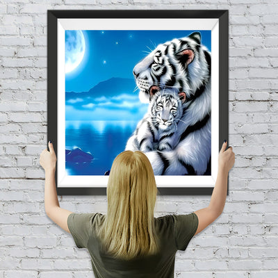 Bengalischer Tiger Mutter und Sohn Diamond Painting