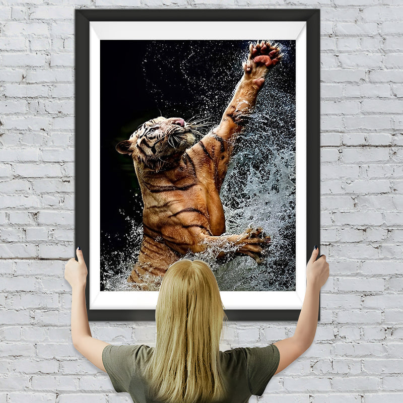 Bengalischer Tiger und Wasser Diamond Painting