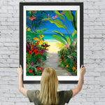 Bepflanzter Weg zum Meer Diamond Painting