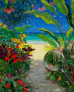 Bepflanzter Weg zum Meer Diamond Painting