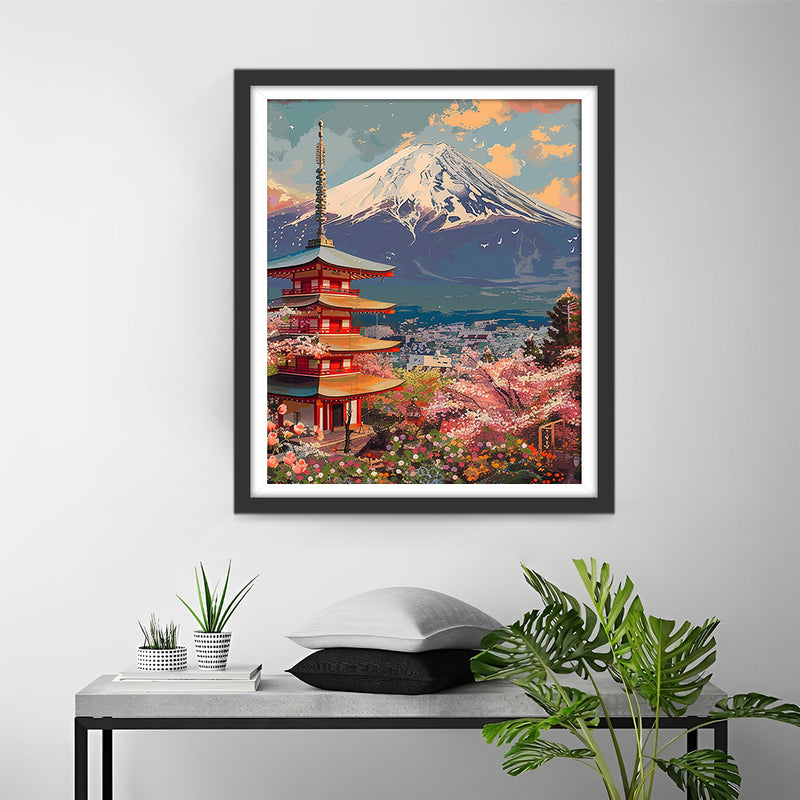 Berg Fuji, Japan Diamond Painting