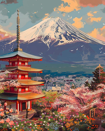 Berg Fuji, Japan Diamond Painting