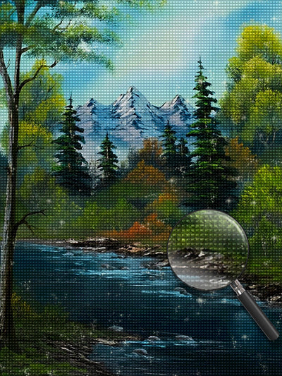 Berge im Frühling Diamond Painting