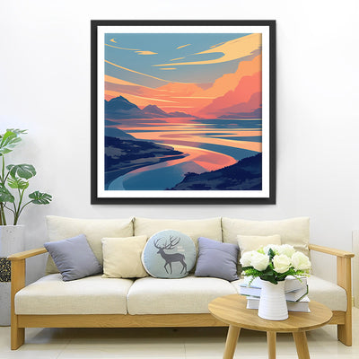 Bergsee Diamond Painting