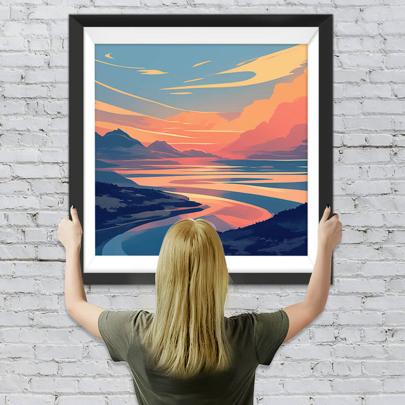 Bergsee Diamond Painting