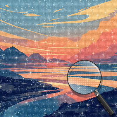Bergsee Diamond Painting