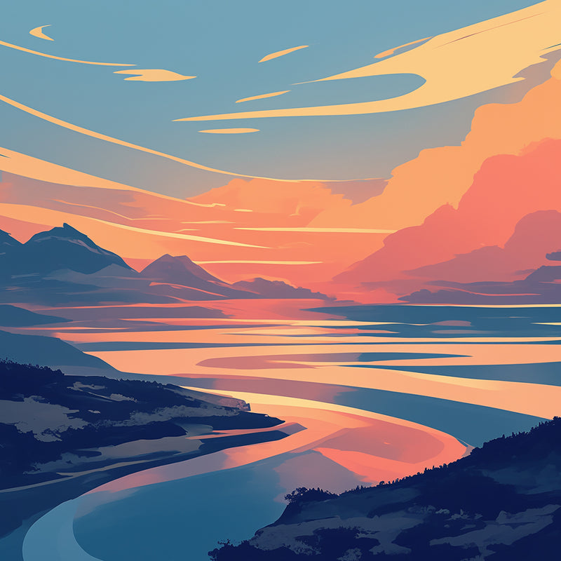 Bergsee Diamond Painting