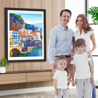 Bergstadt am Meer Diamond Painting
