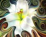 Besondere abstrakte Lilien Diamond Painting