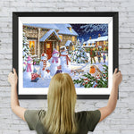 Besuch an Weihnachten Diamond Painting