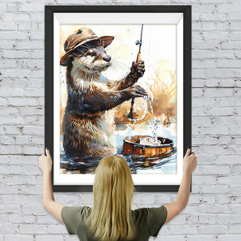 Biber Fischen Diamond Painting