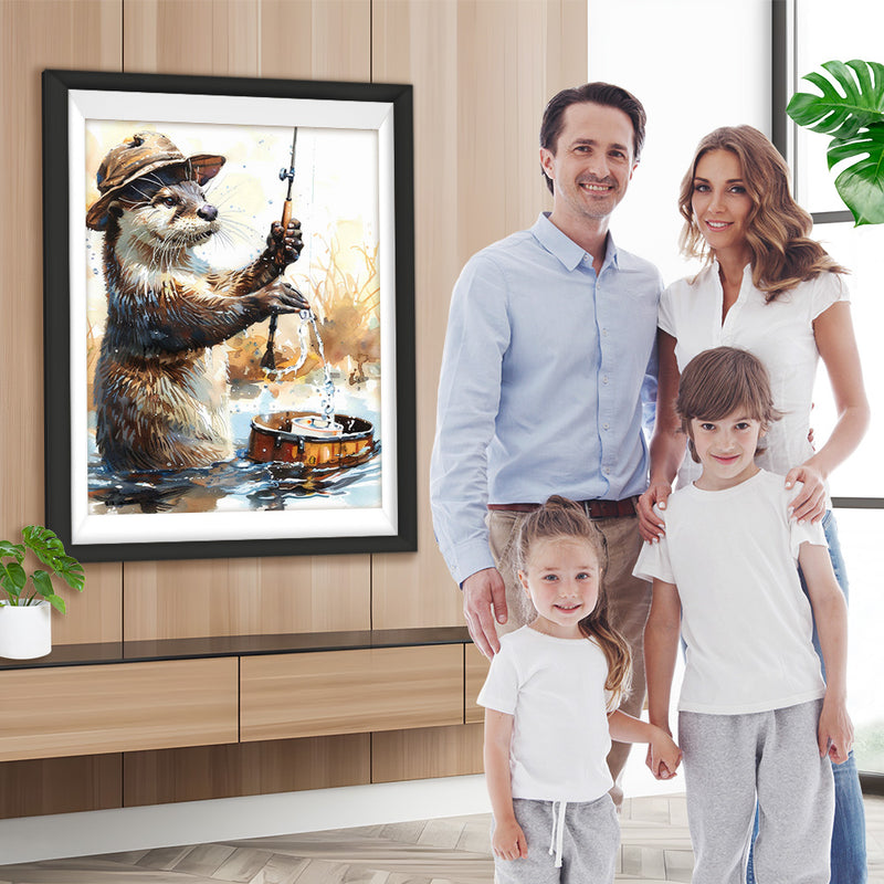 Biber Fischen Diamond Painting