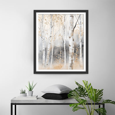 Birkenbäume im Winter Diamond Painting