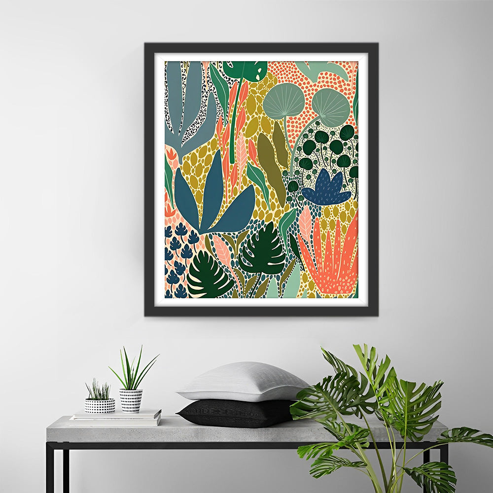 Blätter von verschiedenen Pflanzen Diamond Painting