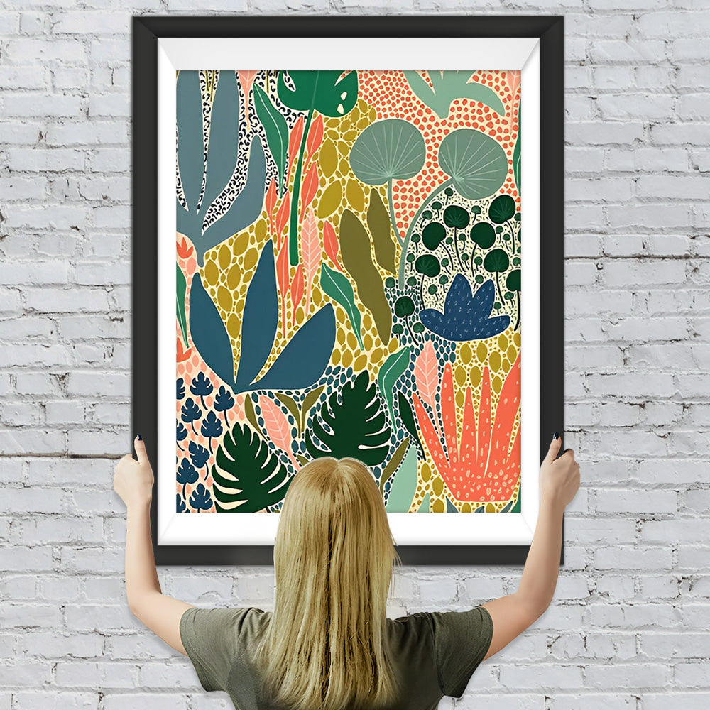 Blätter von verschiedenen Pflanzen Diamond Painting