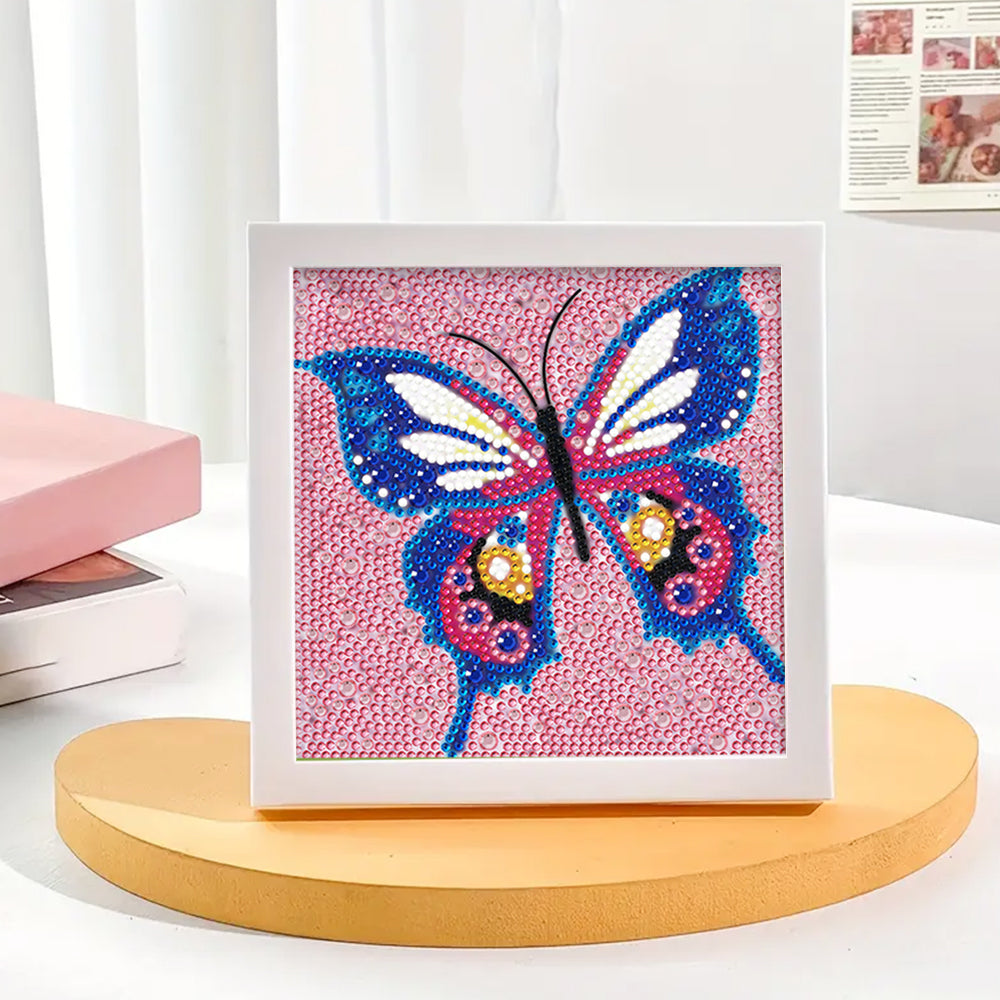 Blau Lila Schmetterling Mini-Kristallpünktchen Diamond Painting