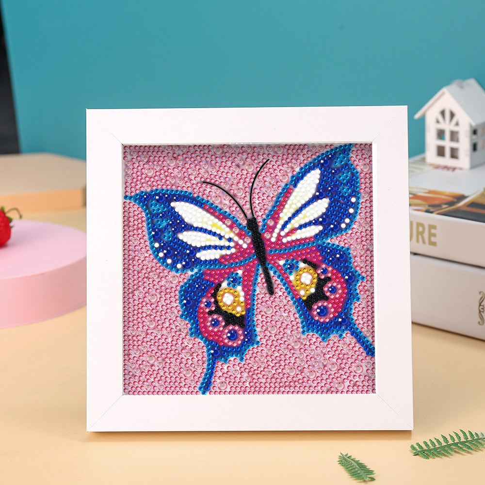 Blau Lila Schmetterling Mini-Kristallpünktchen Diamond Painting