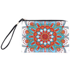 Blau-orangefarbenes Lotus Mandala Diamond Painting Handgelenktasche