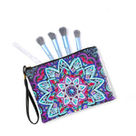 Blau-violettes Lotus Mandala Diamond Painting Handgelenktasche