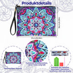 Blau-violettes Lotus Mandala Diamond Painting Handgelenktasche