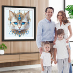 Blauäugige Katze mit Juwelen Diamond Painting
