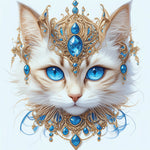 Blauäugige Katze mit Juwelen Diamond Painting