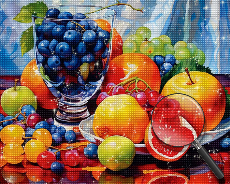 Blaubeeren im Glas Diamond Painting