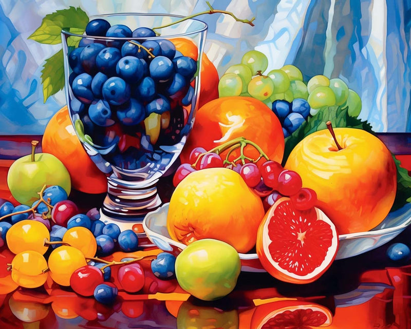 Blaubeeren im Glas Diamond Painting