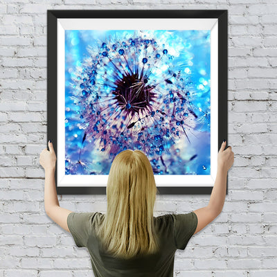 Blaue Eis-Pusteblume Diamond Painting