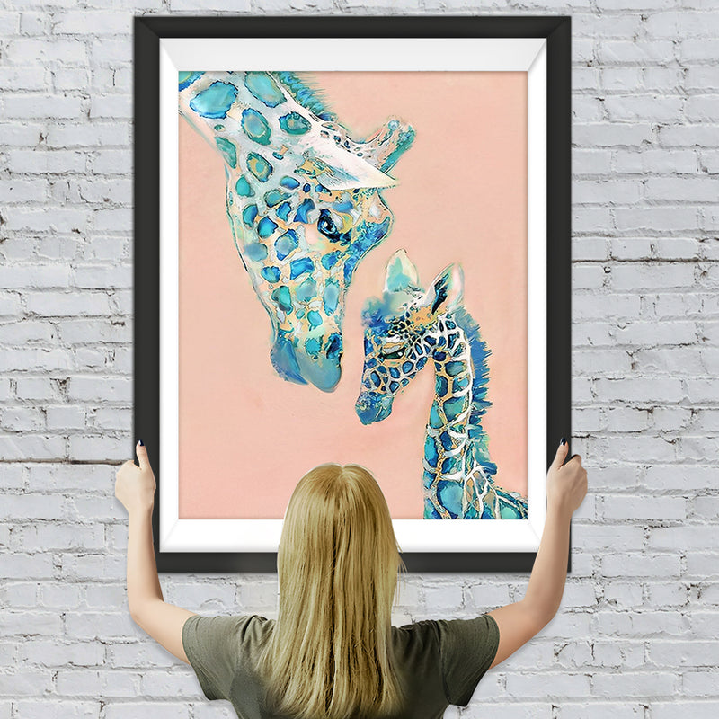 Blaue Giraffen Diamond Painting