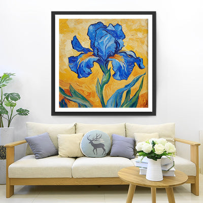 Blaue Iris Blume Diamond Painting