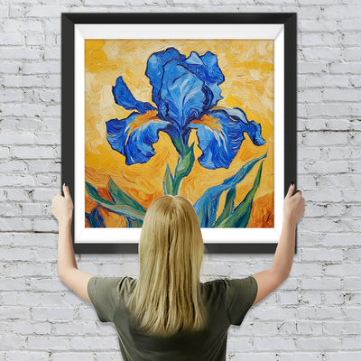 Blaue Iris Blume Diamond Painting