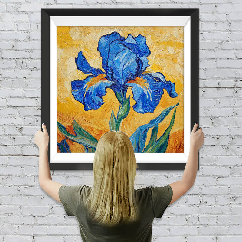 Blaue Iris Blume Diamond Painting