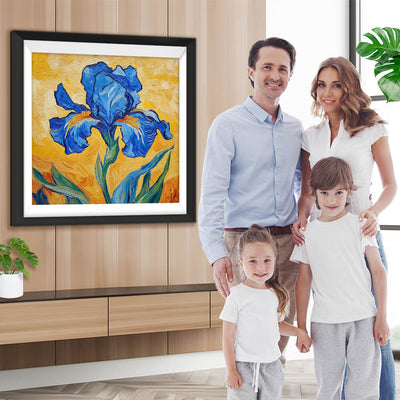 Blaue Iris Blume Diamond Painting