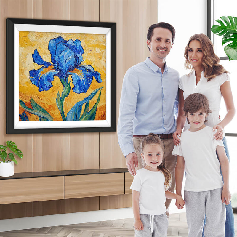Blaue Iris Blume Diamond Painting