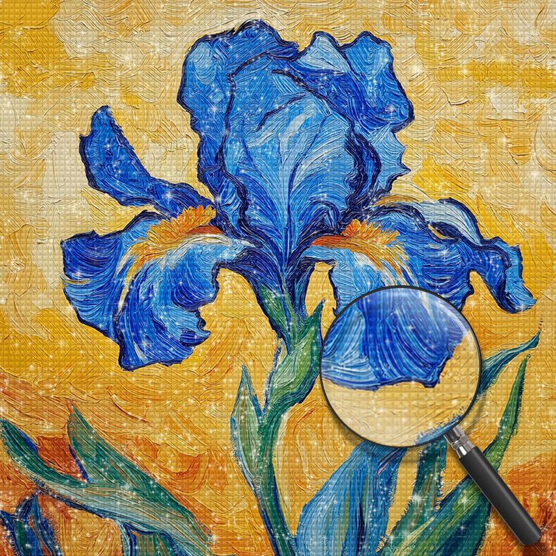 Blaue Iris Blume Diamond Painting
