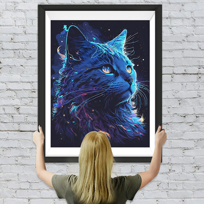 Blaue Langhaarkatze Diamond Painting